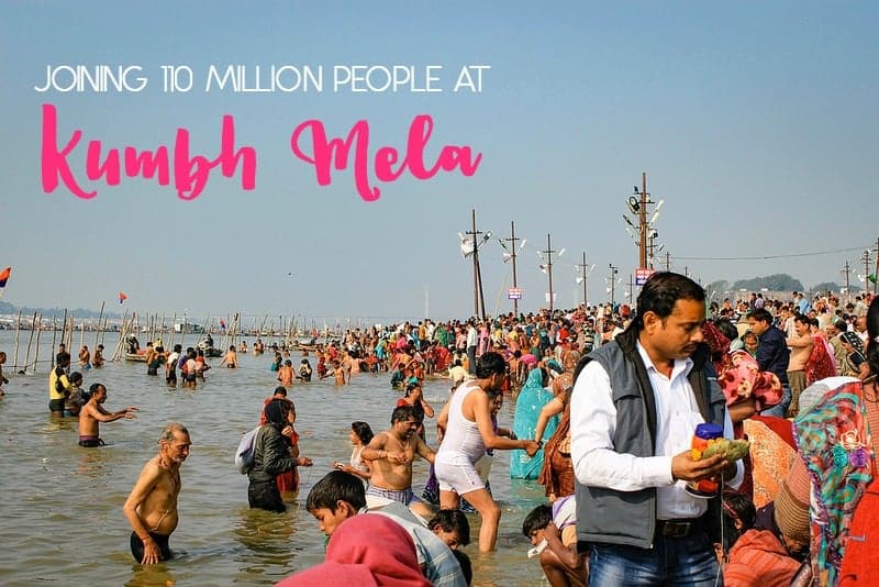 Joining 110 million people at the Kumbh Mela festival in Allahabad, India.