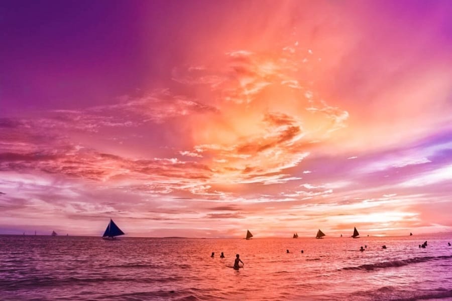 Beautiful sunsets at Boracay