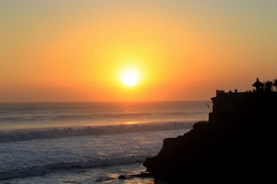 sunset at Tanah Lot