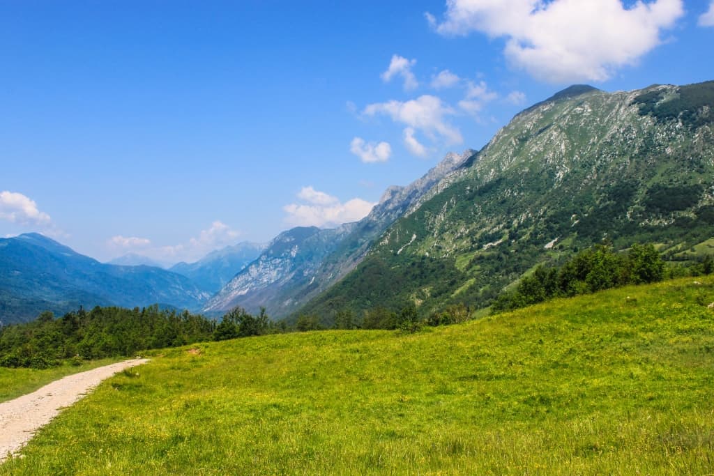 Meadows in Soca valley, Slovenia
