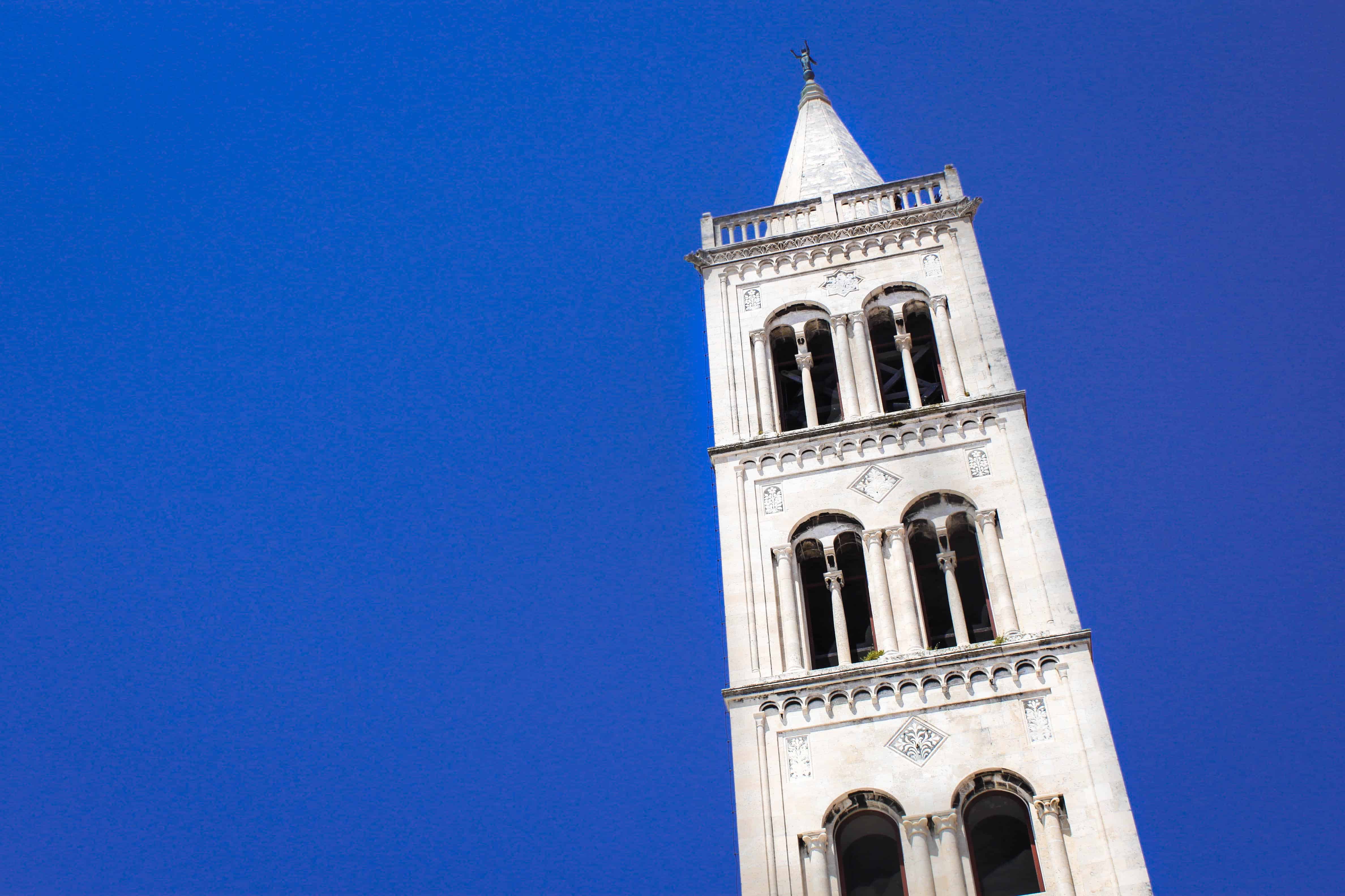 The bell tower next to St. Anastasia Cathedral