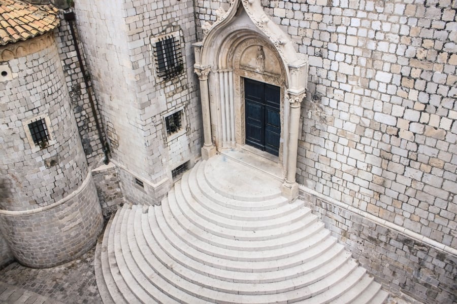 Walking the old city walls in Dubrovnik, Croatia