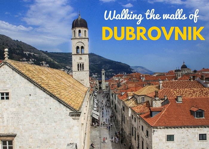 Walking the old city walls in Dubrovnik, Croatia