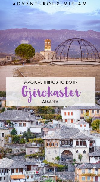 Gjirokaster (in Albanian: Gjirokastra or Gjirokastër) stretches upwards on sloping cobblestoned streets with unique stone houses, which kind of look like small fortresses. This UNESCO town is a beautiful and easy day trip from Sarande or Corfu. Get all the info you need here.