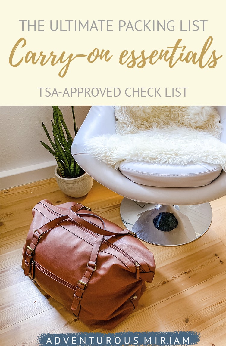 Ultimate carry-on packing list for long or short flights