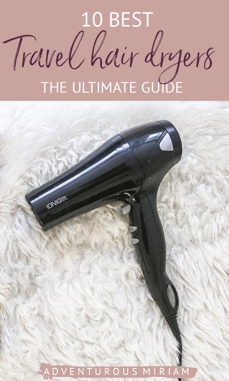 Find the best travel hair dryers, from ionic to ceramic. These hair blowers are all travel friendly, and there's one for every budget. #hairdryers #travelbeauty