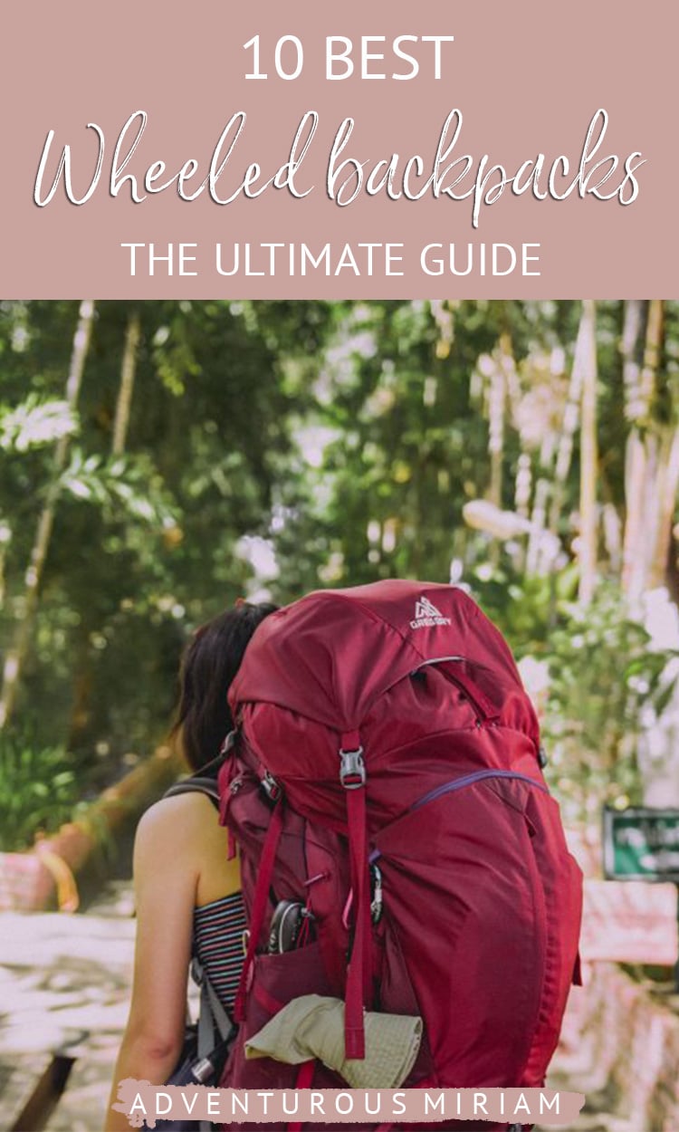 The best travel backpack with wheels is durable, functional and padded. Find the 10 best wheeled backpacks here in my handpicked selection. #backpacks #luggage #backpacking