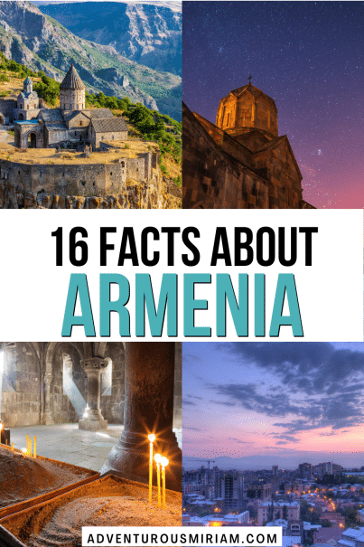 Are you looking for interesting facts about Armenia? There is something special about this small country in the South Caucasus that sets it apart from other countries in the region. With a rich history dating back centuries, Armenia has an impressive list of stories to tell - including some lesser-known facts which you can see in this travel blog post. #armeniafacts #armenia #caucasus
