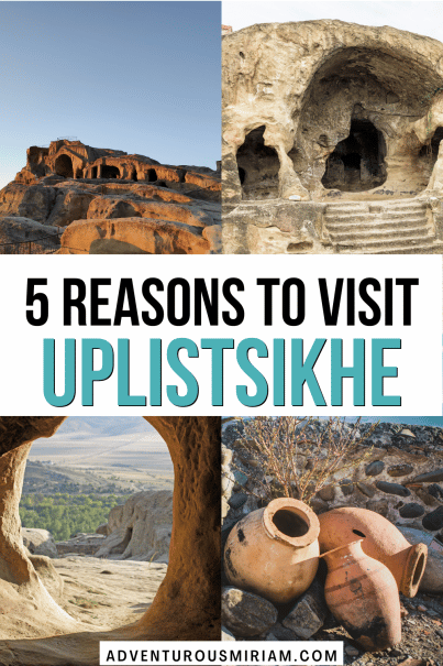Need reasons to visit Uplistsikhe cave town? Here are five! Discover why you should visit Georgia's oldest stone town and things to see on-site. #georgia #Uplistsikhe