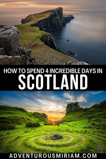 Discover how to spend unforgettable 4 days in Scotland with my detailed Scotland itinerary. Perfect for first-timers, this guide covers all you need to know about exploring Scotland in 4 days, from Edinburgh's historic streets to the majestic Scottish Highlands. #ScotlandItinerary #4DaysInScotland #TravelScotland